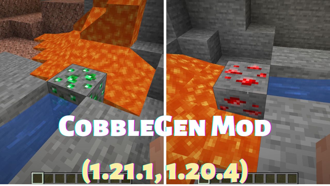 CobbleGen Mod (1.21.1, 1.20.4) – Tự chế tạo đá quý hiếm